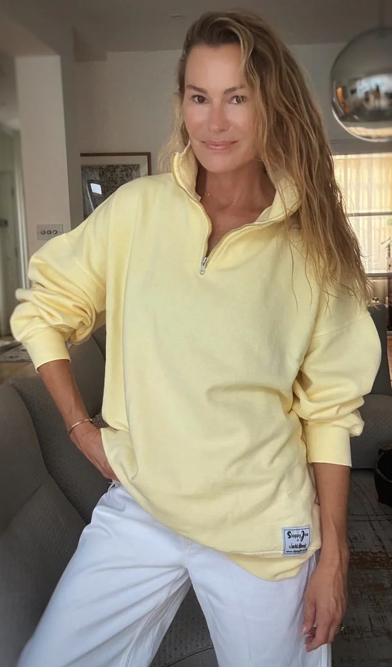 DIANA ZIP NECK - Butter Yellow