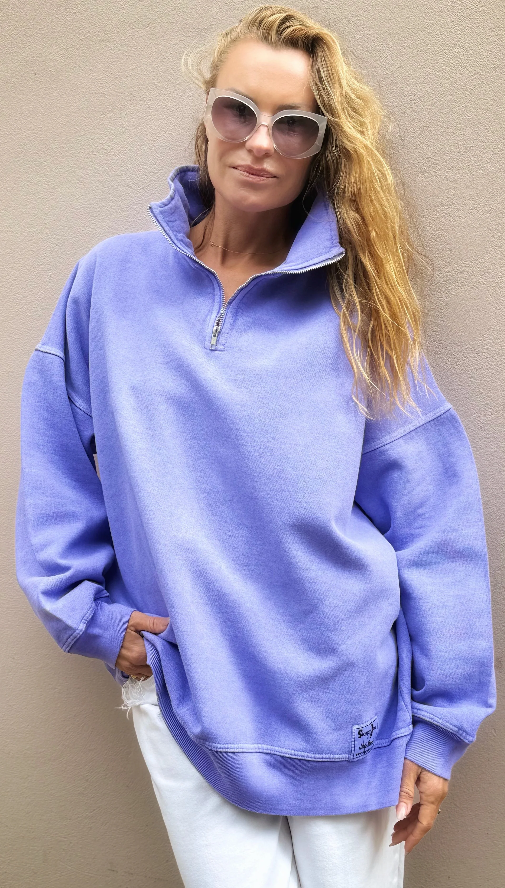 DIANA ZIP NECK - Soft Lilac - Image 3