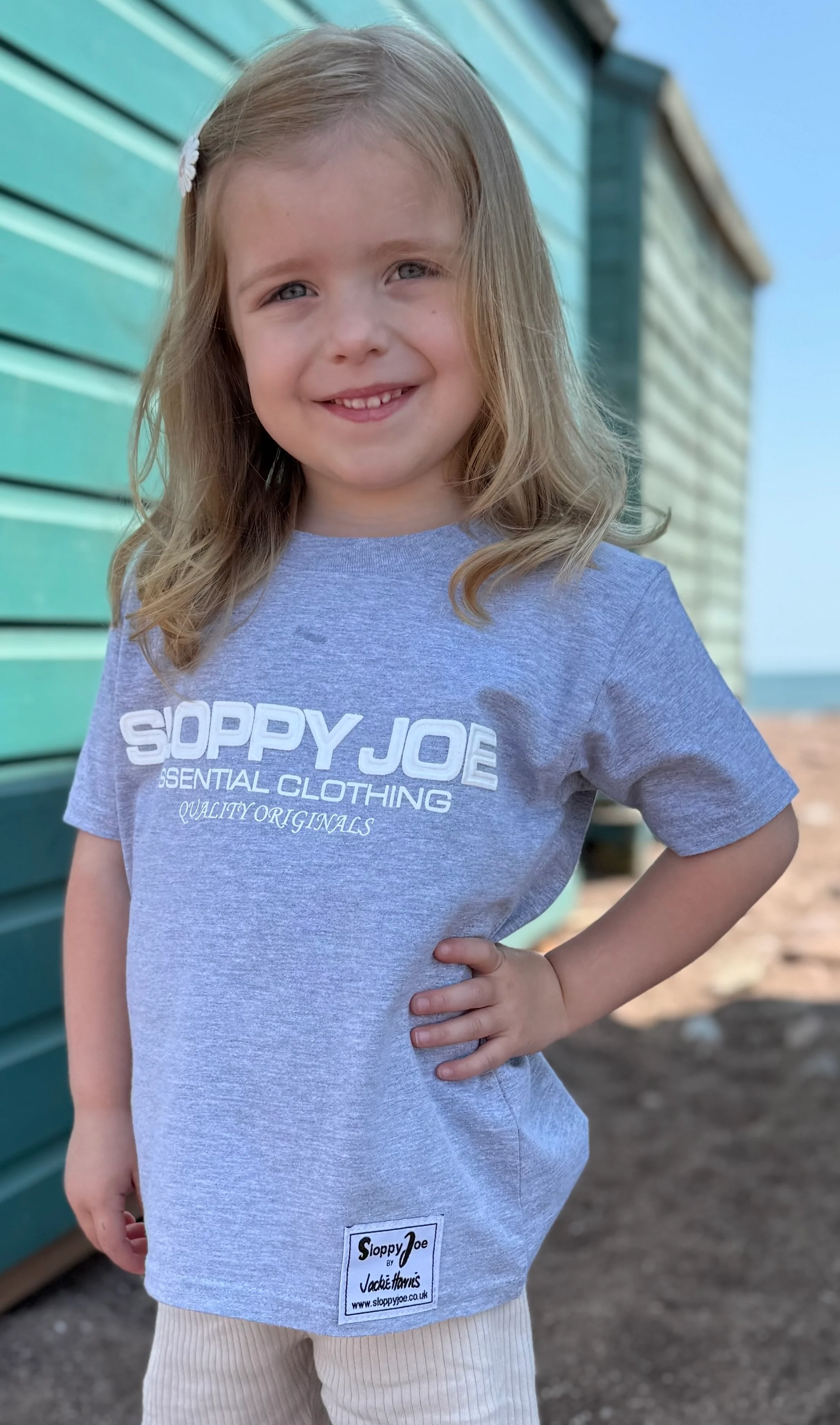 KID'S ORGANIC T-SHIRT- Grey Marl - Image 2