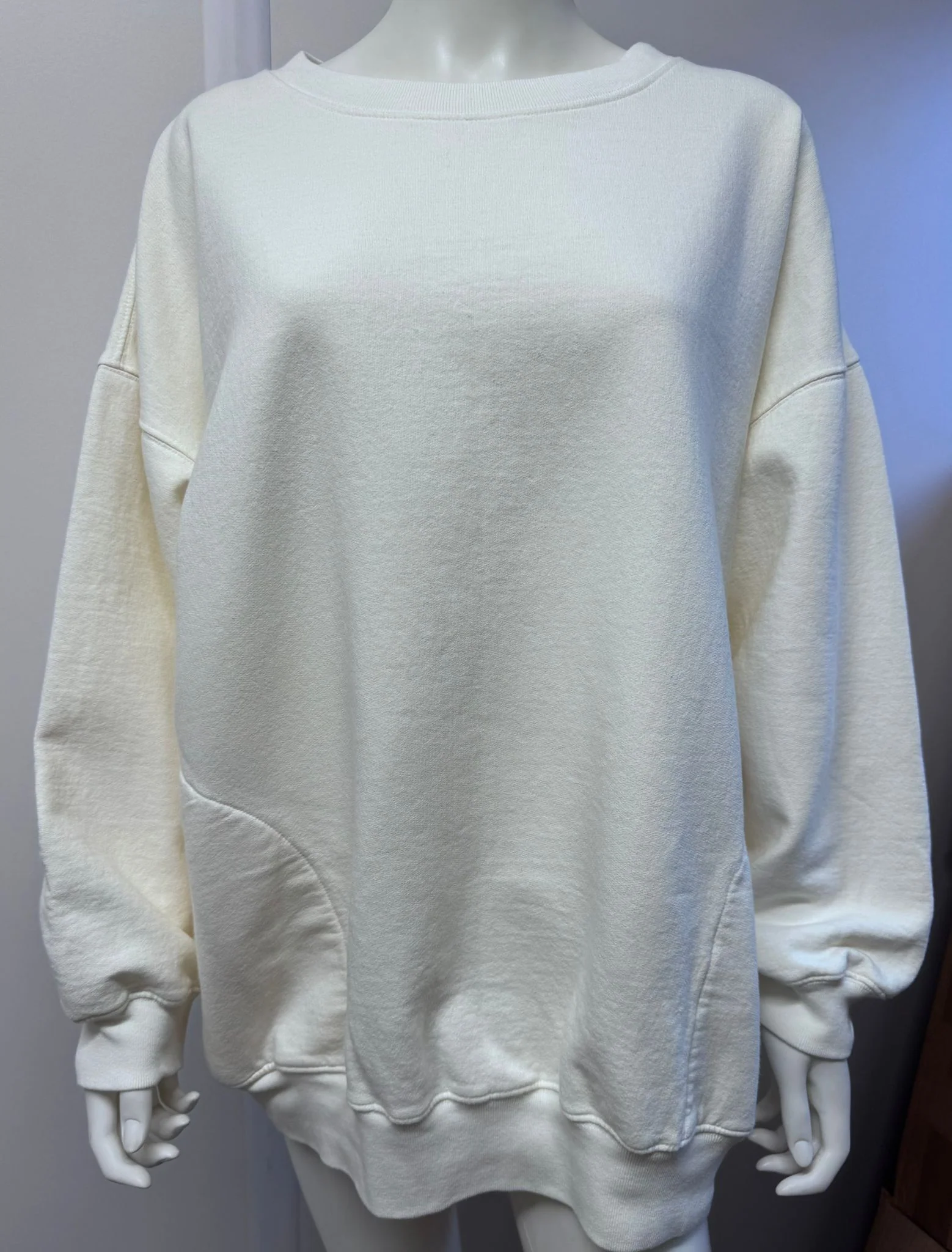 Oversized Pocket Crew - White - NO LOGO - SAMPLE - SIZE 2 - S14 - Image 3
